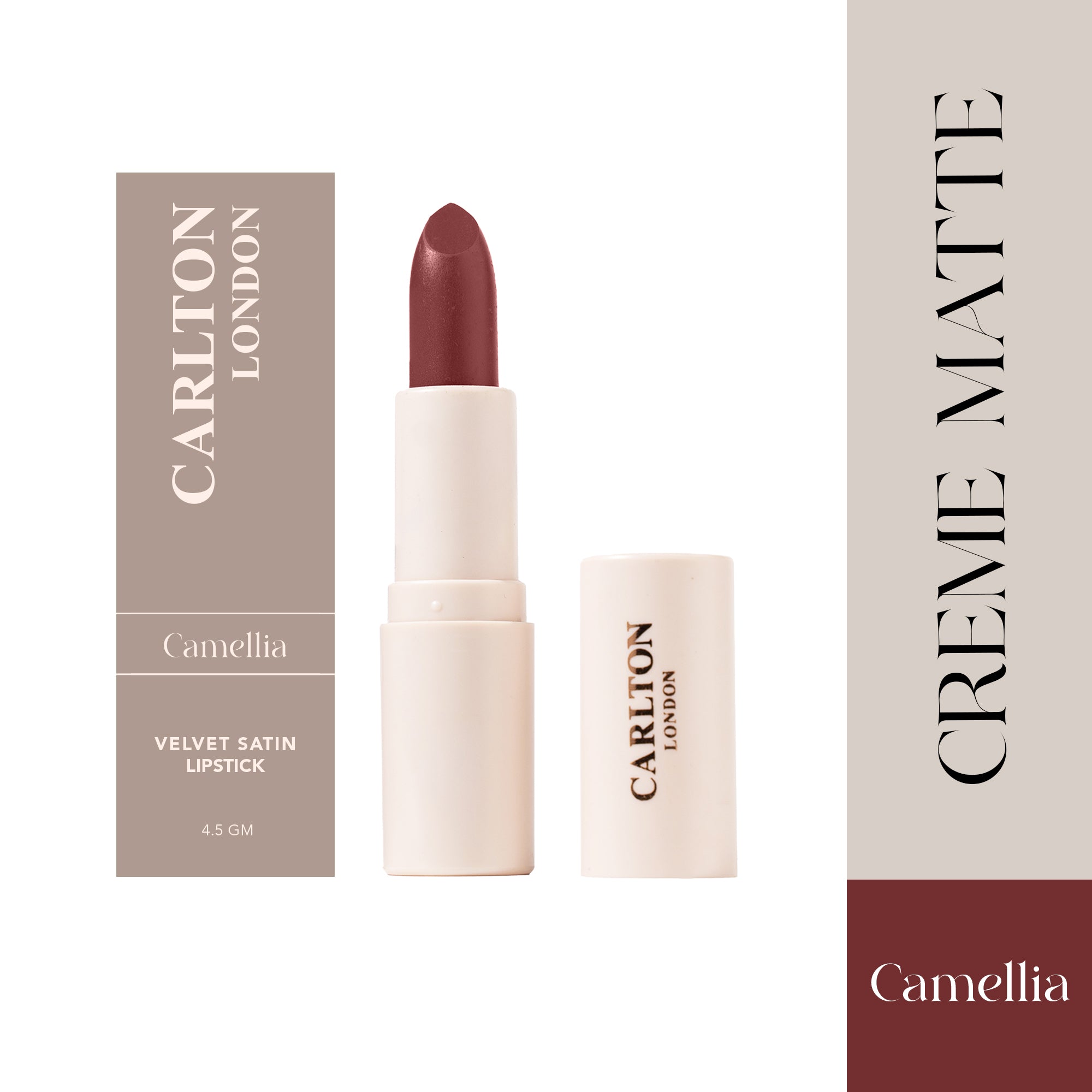 Carlton London Velvet Satin Glitterati Bullet Long Lasting Lipstick (Camellia)