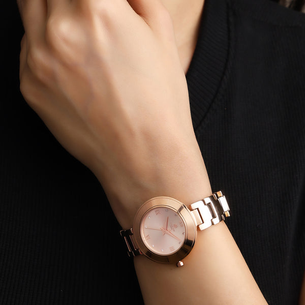 Carlton London Women Juliette Rose Gold Analog Watch - CLW-JT-RSG
