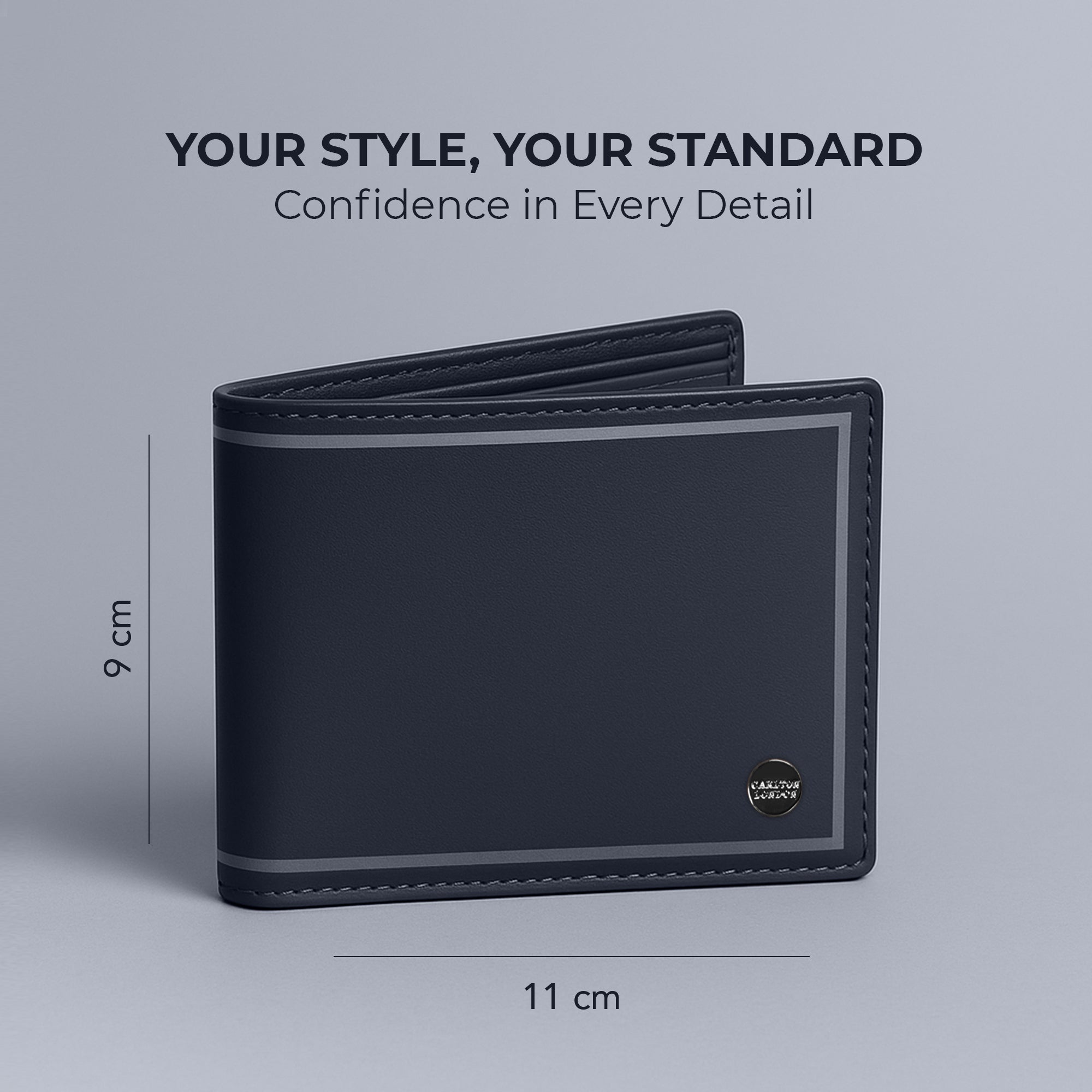 Carlton London Inked Edge Men's Leather Wallet