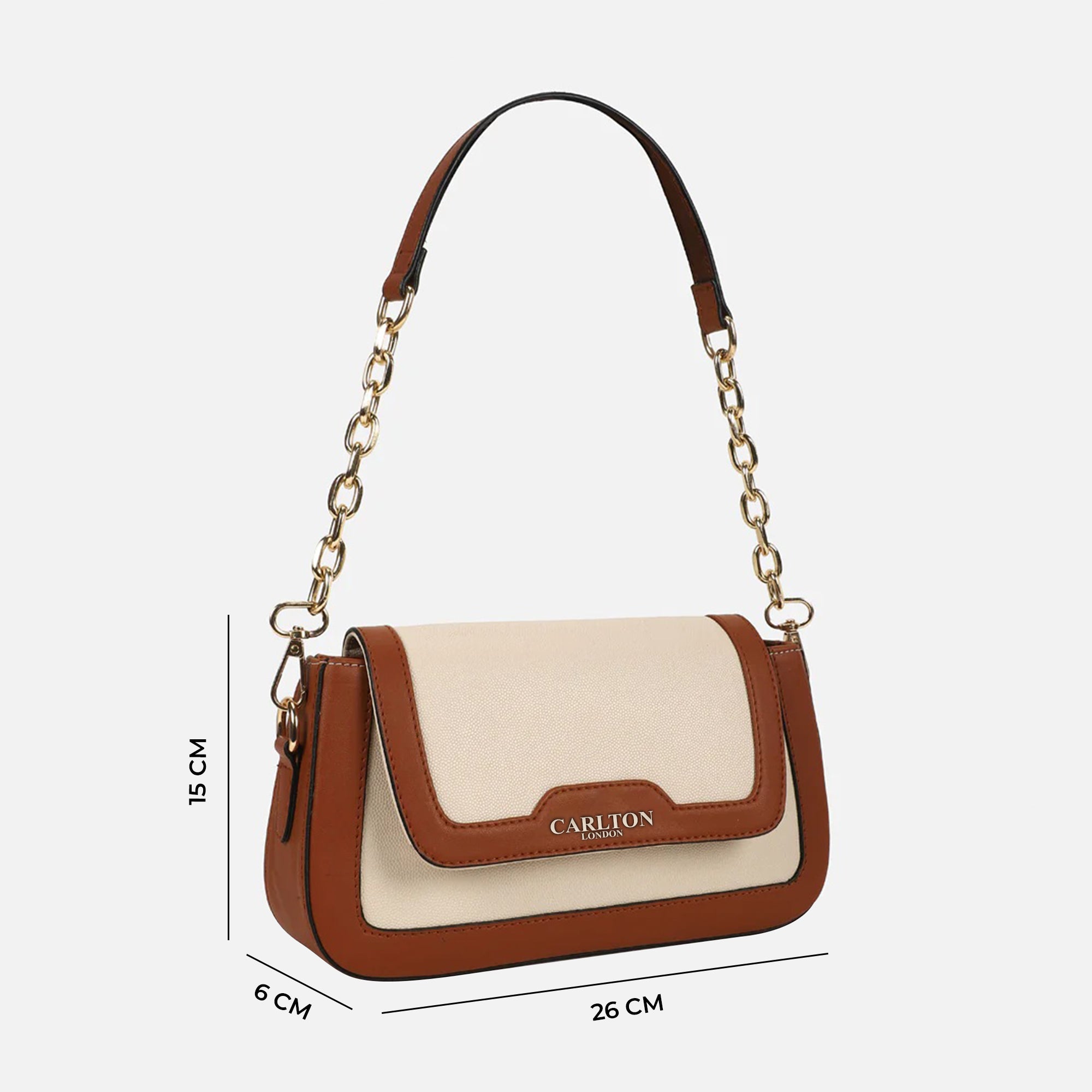 Carlton London Dual-Tone Handbag