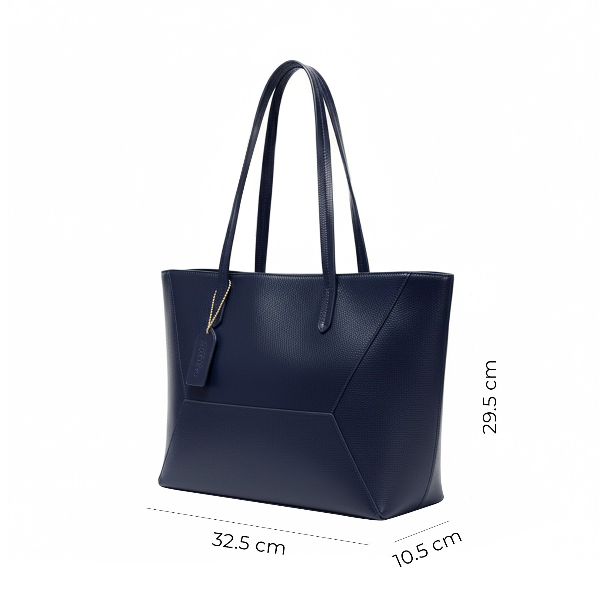 Carlton London Isabella Blue Textured Tote Bag - CLHB-06