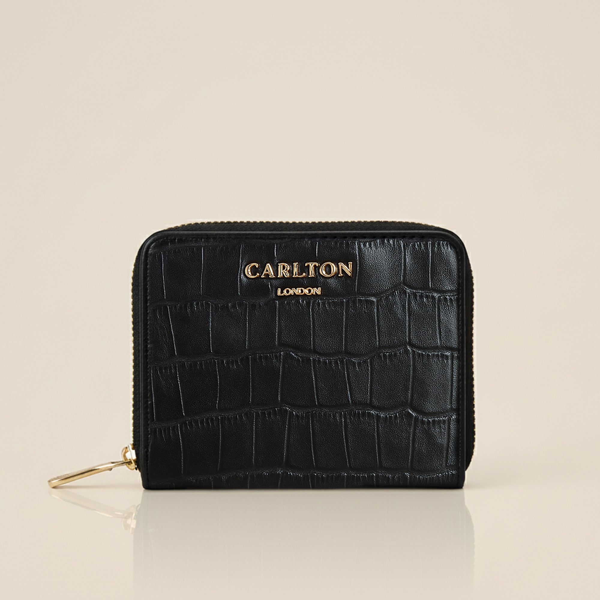 Carlton London Estelle Zip Around Textured Wallet - Black - CLHB-35