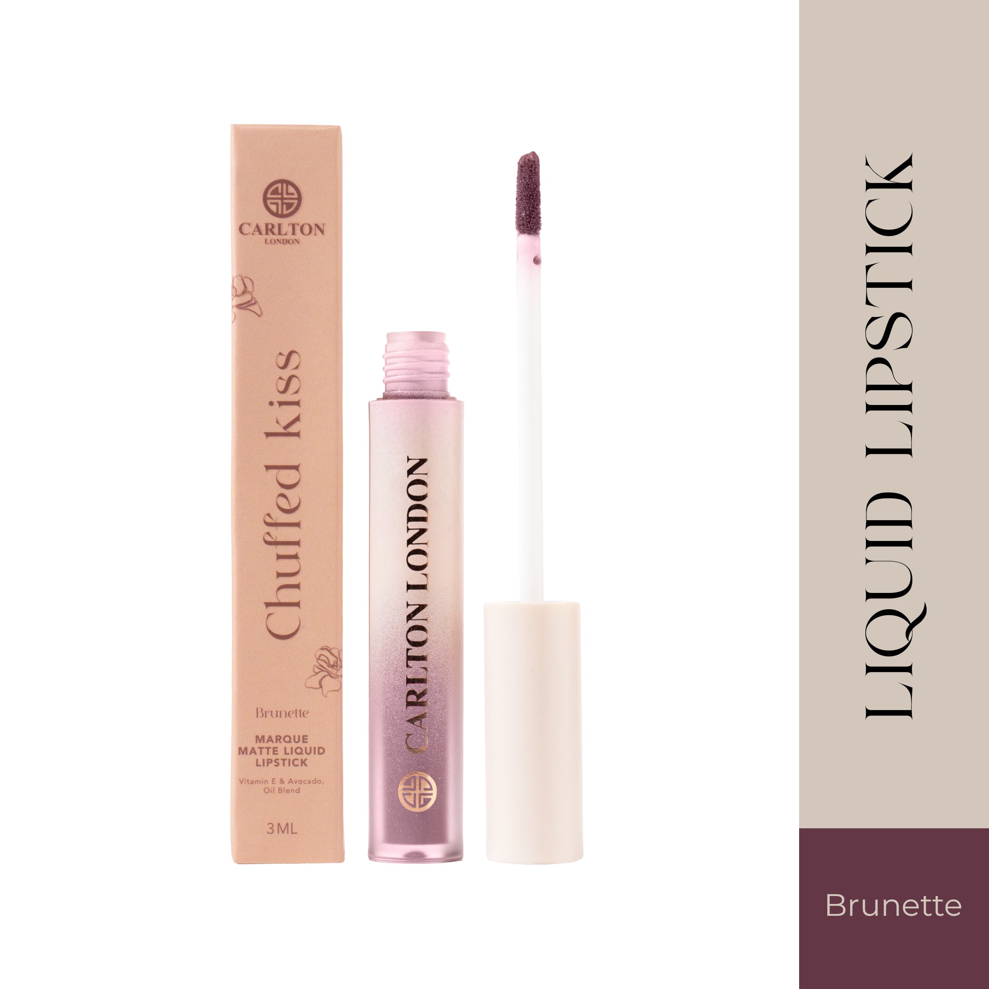 Liquid Matte Finish Lipstick Non-Sticky And Non-Drying - 3ml (Brunette)