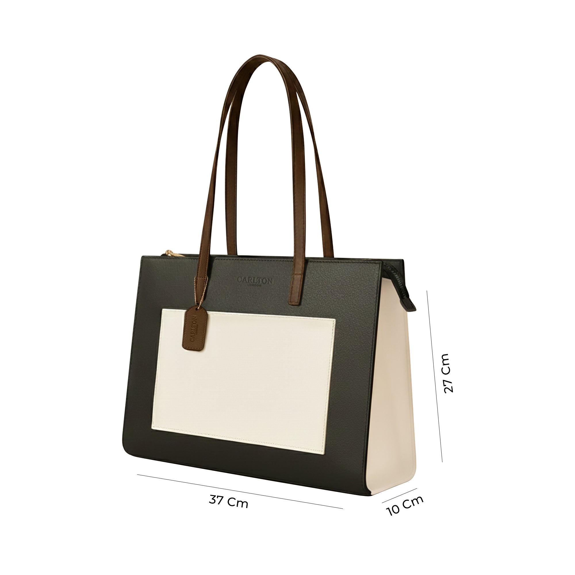 Carlton London Selene Structured Green Tote Bag - CLHB-11