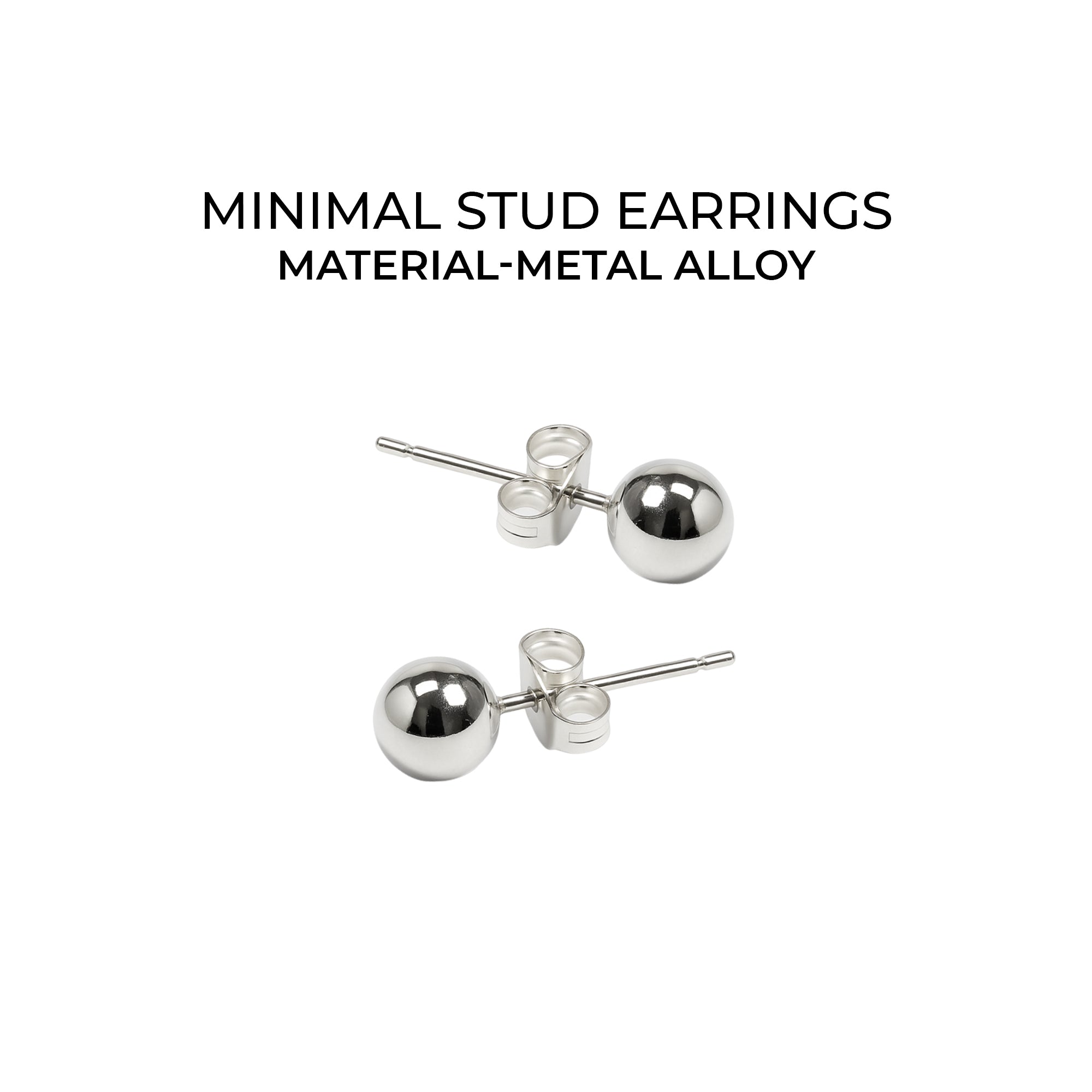 Carlton London Silver Minimal Men's Studs