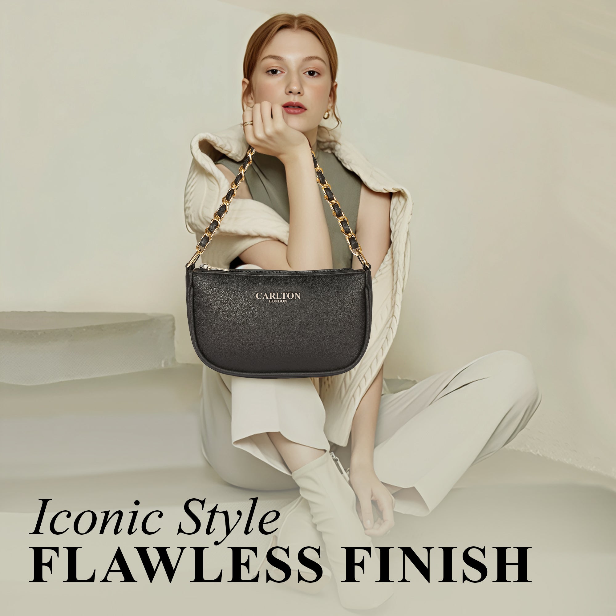 Carlton London Raffaella Textured Sling Bag