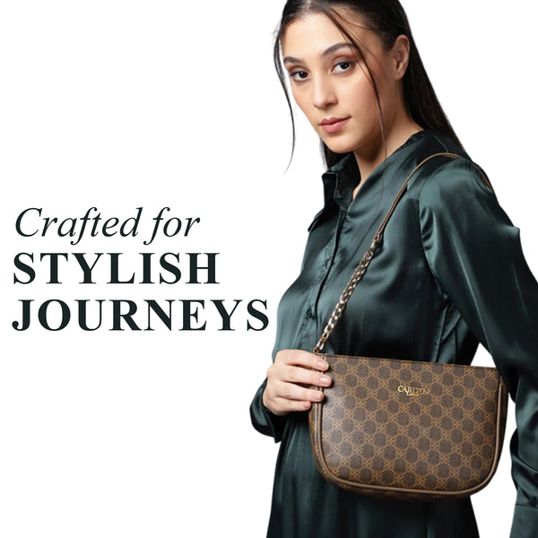 Carlton London Venezia Bag with Gold Chain Strap