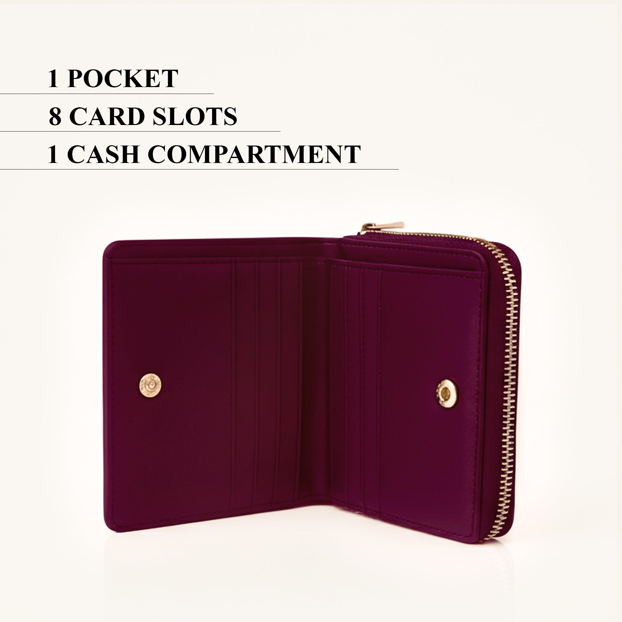 Carlton London Zip Around Textured Maroon Wallet - CLHB-34