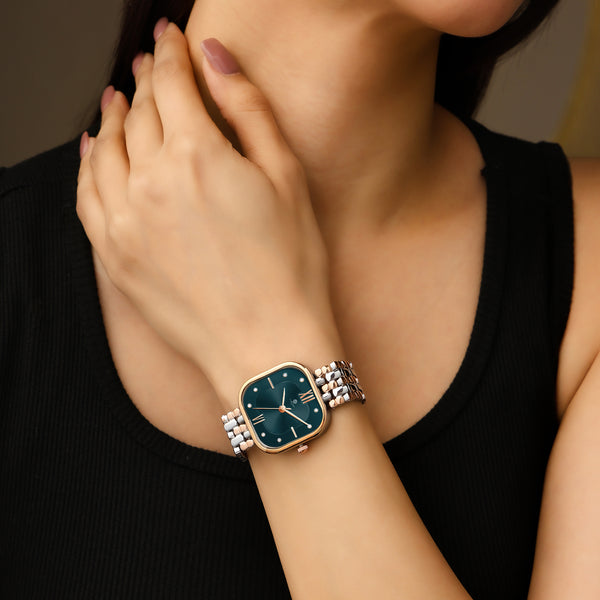 Chelsea: Women Turquoise Dial Stainless Steel  Watch