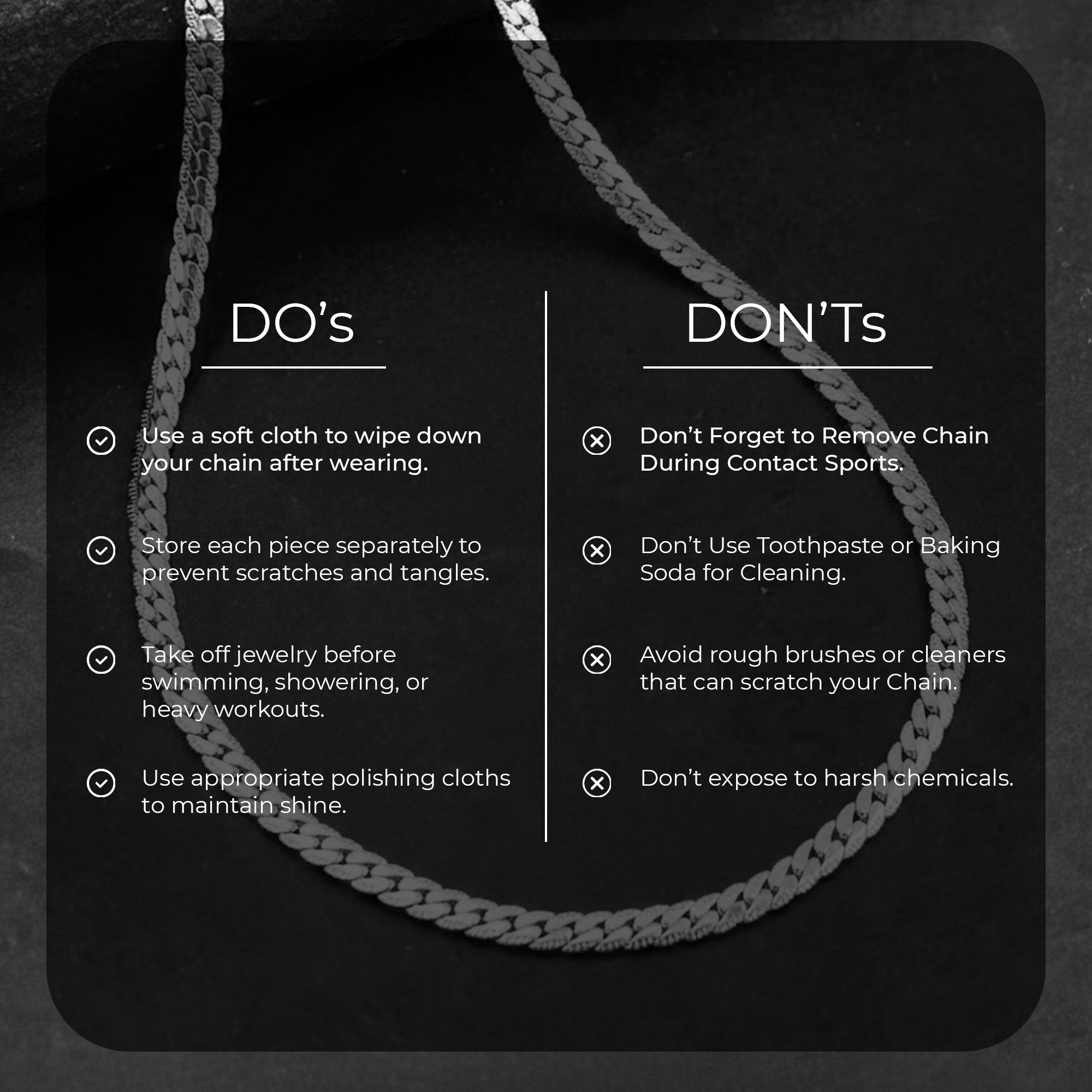 Carlton London Men's Silver-Plated Stainless Steel Chain CLJW-46