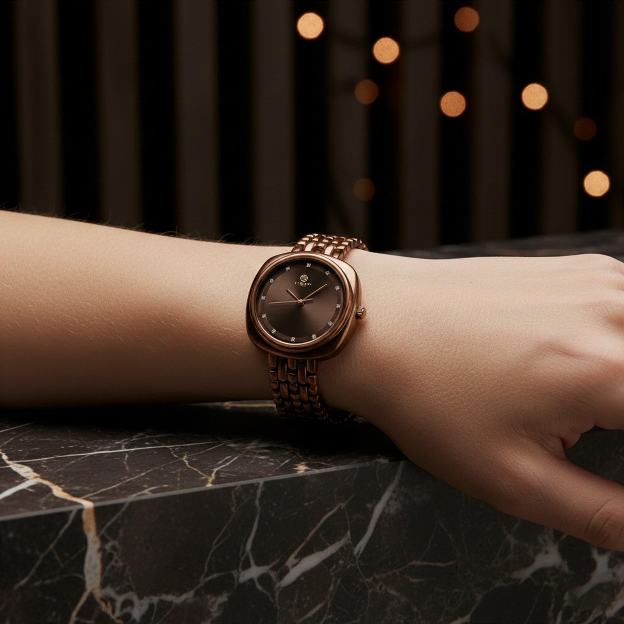 Carlton London Women Celeste Dark Brown Analog Watch - CLW-CT-66