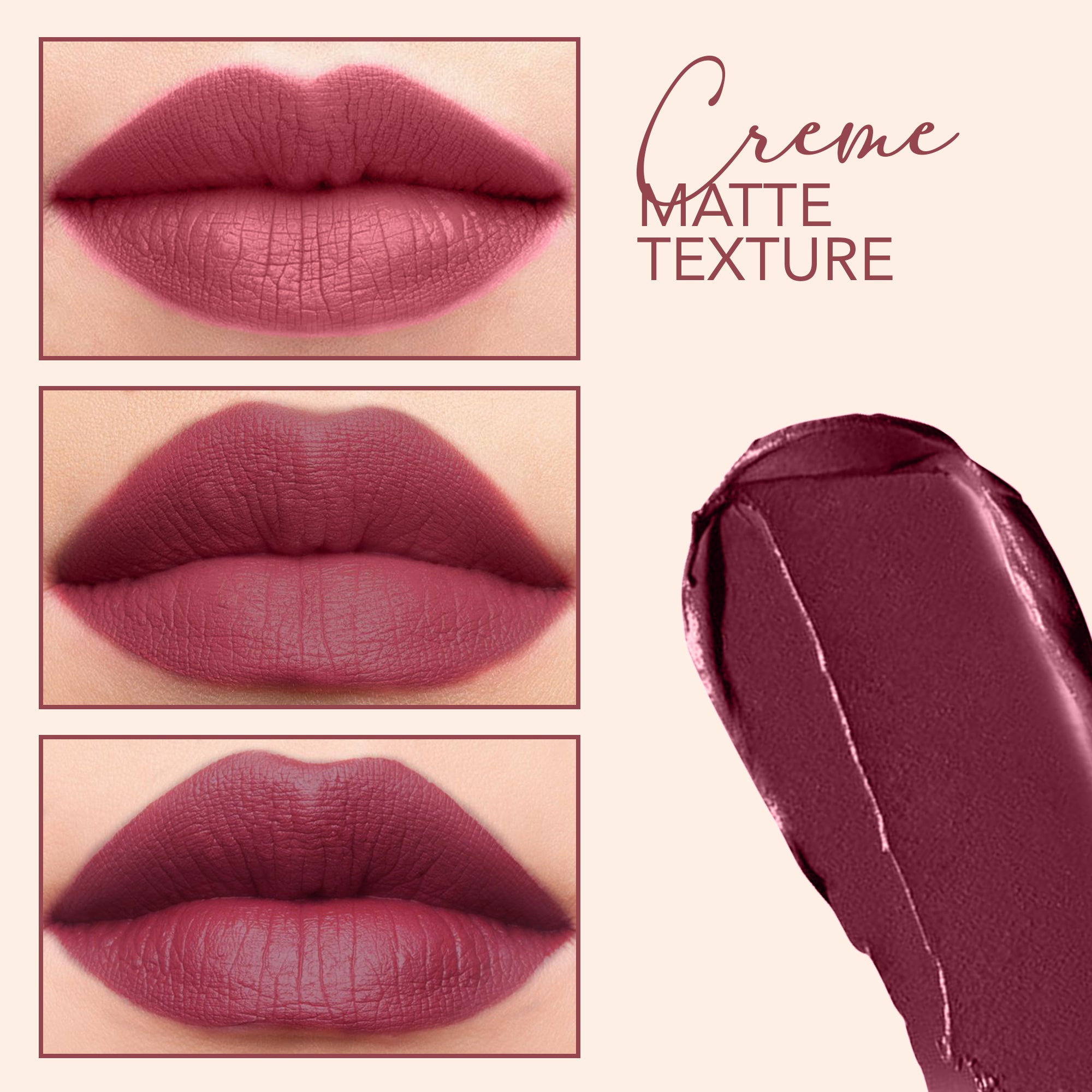 Creamy Matte Bullet Lipstick (Dusky Rose)
