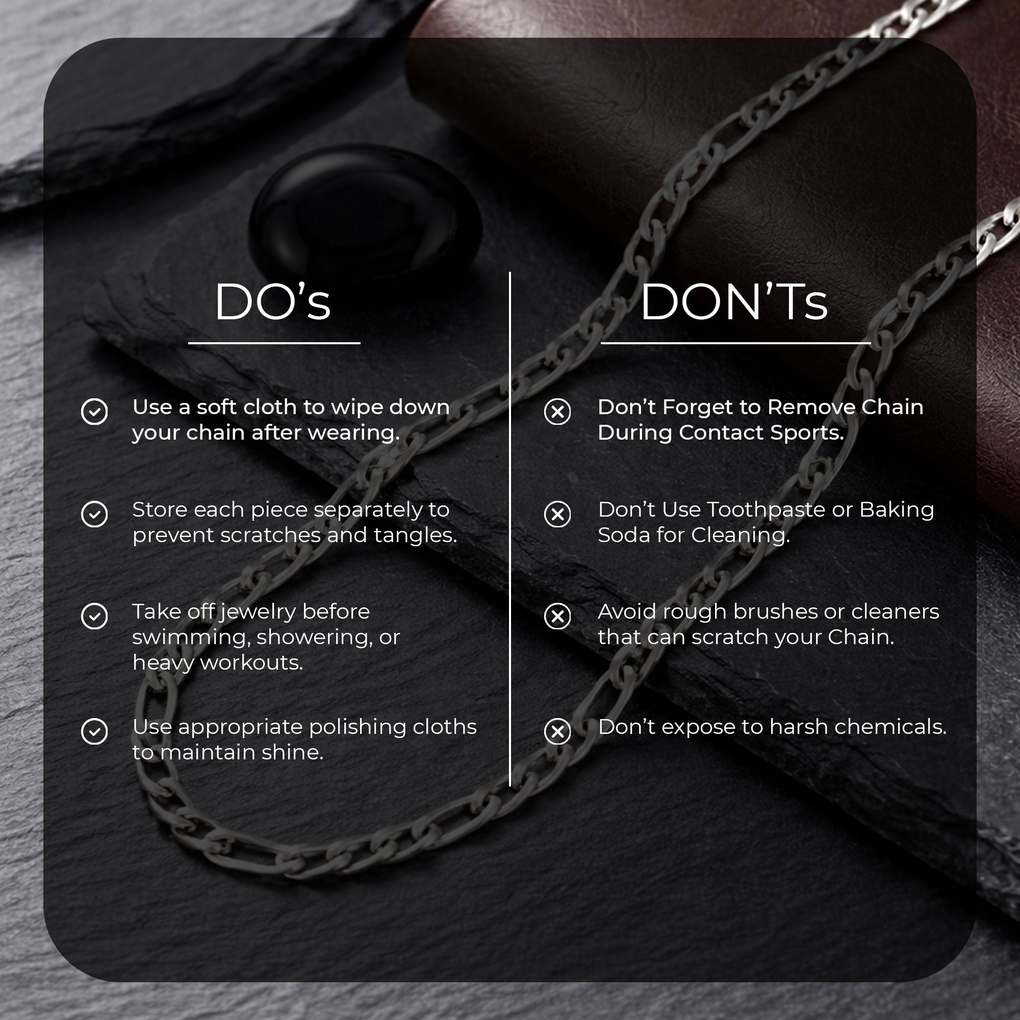 Carlton London Men's Stainless Steel Glamour Link Chain CLJW-44