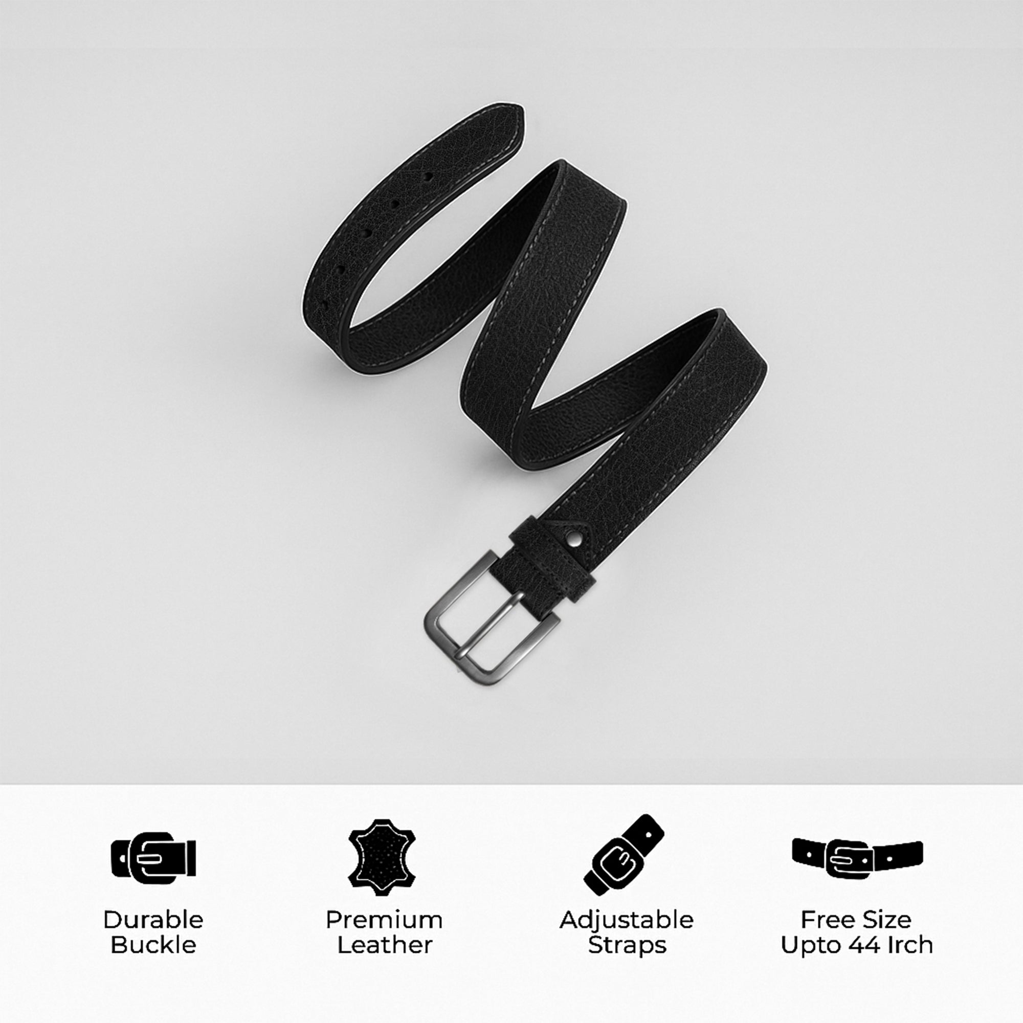 Carlton London Men Belt & Wallet Combo (Black)