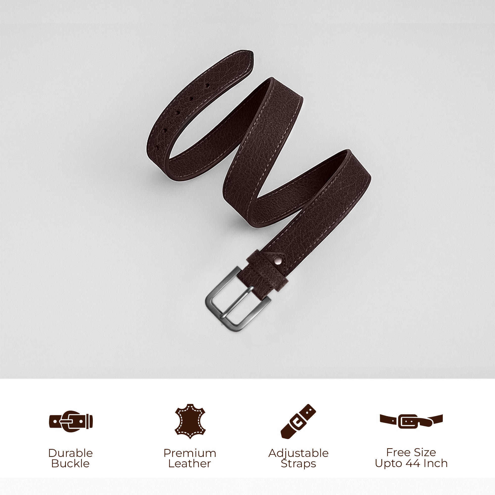 Carlton London Men Belt & Wallet Combo (Brown)