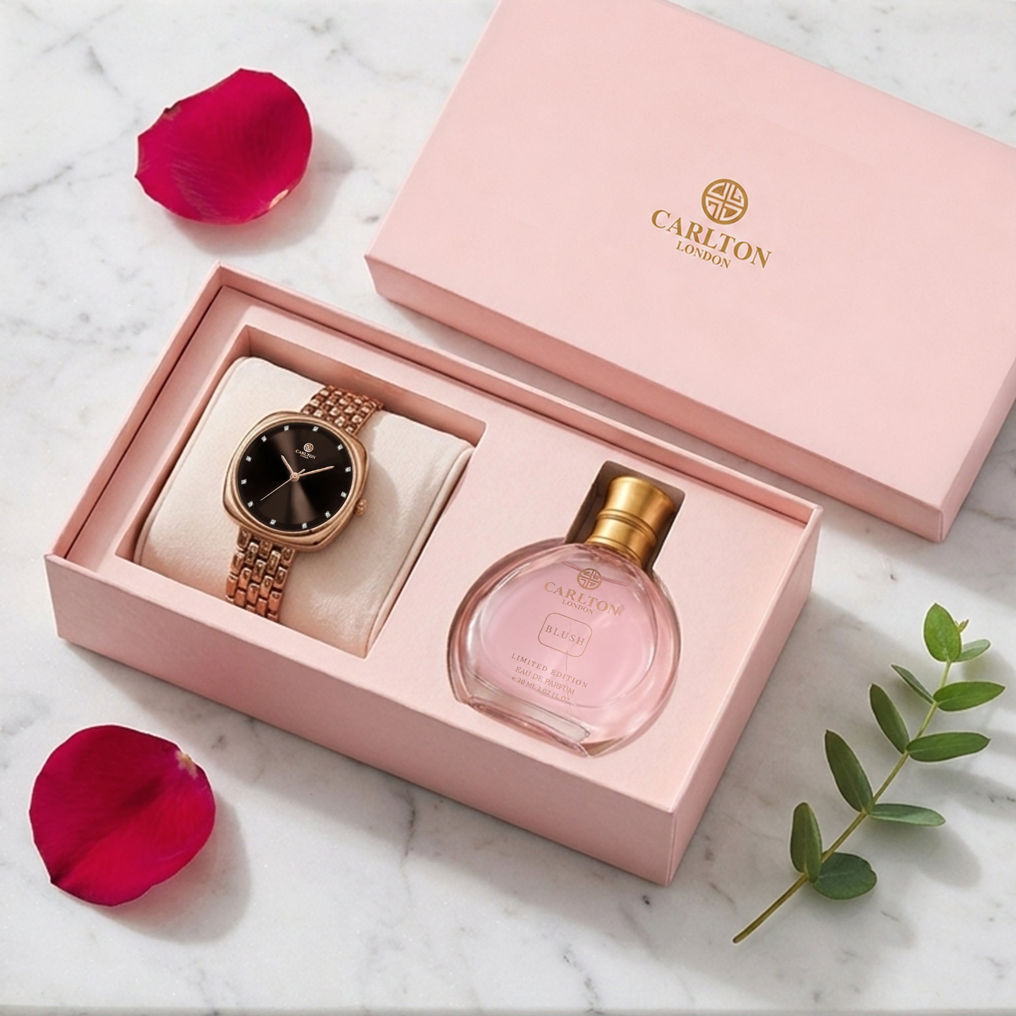 Women Gift Set 2 - Celeste Brown Watch and Blush Perfume 30ML - CLPLG124