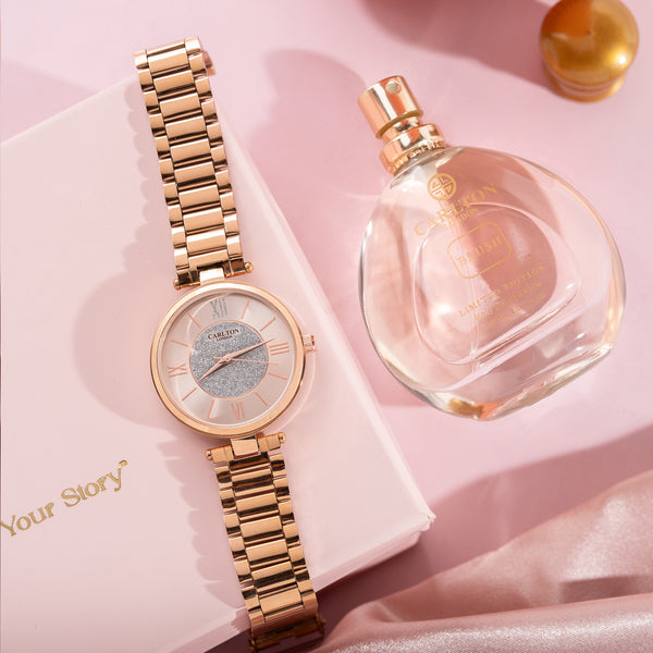 Gift Set of 2 For Women Watch + Blush Perfume