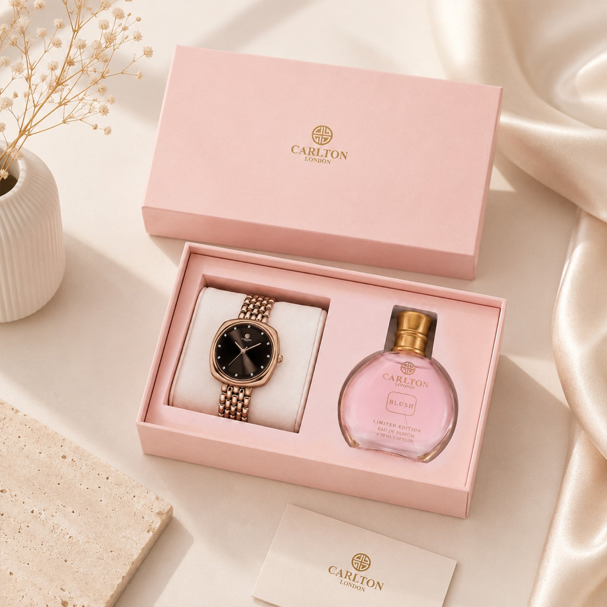 Women Gift Set 2 - Celeste Brown Watch and Blush Perfume 30ML - CLPLG124