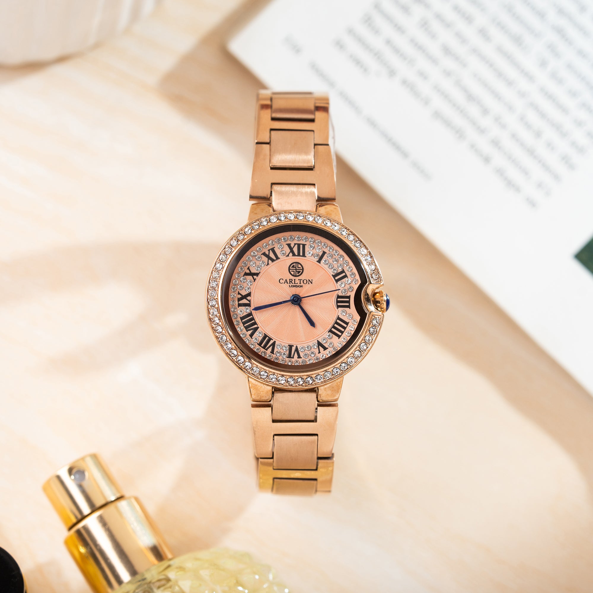 Charlotte : Rose Gold Stainless Steel Women Analog Watch - CLDRGS-001