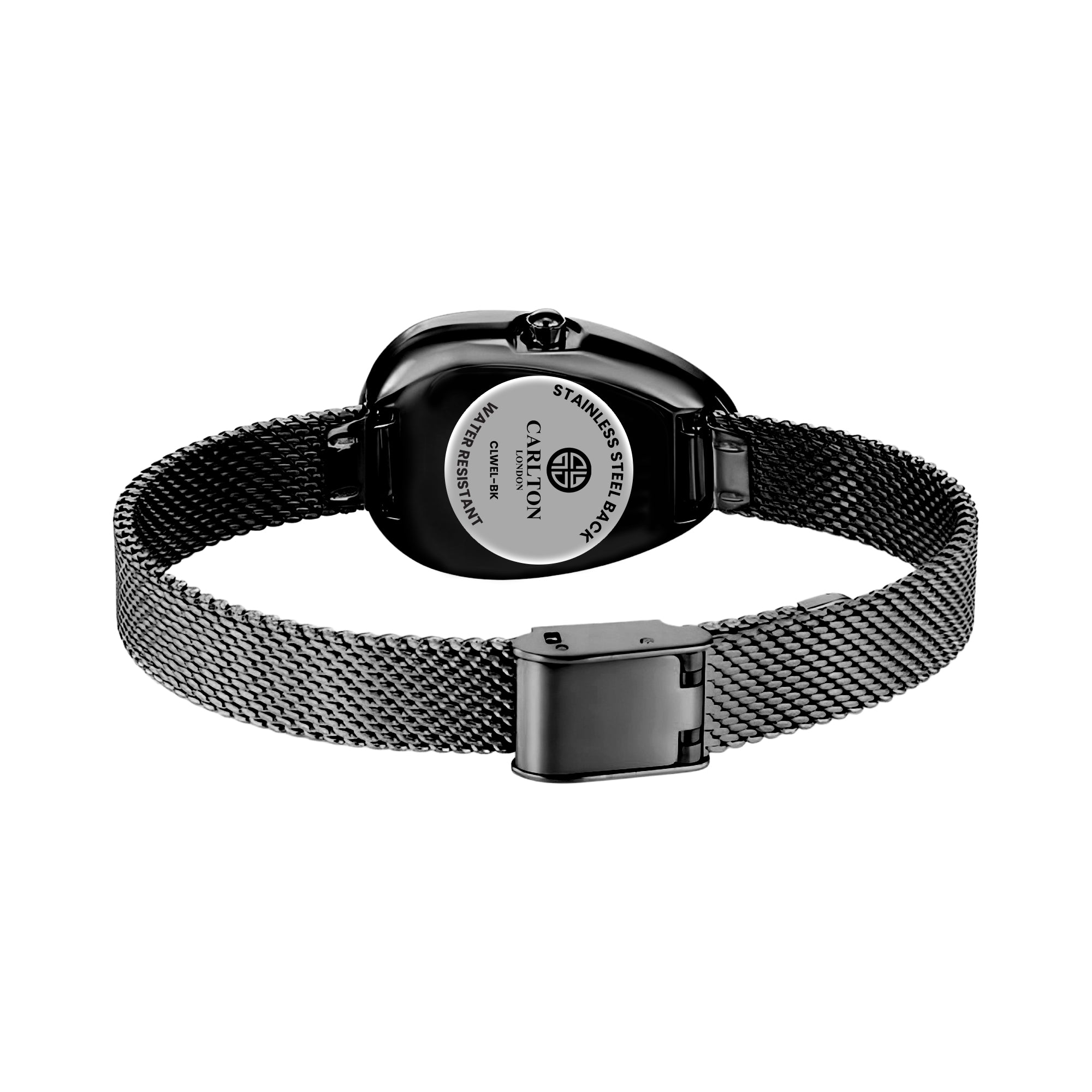 Carlton London Eleanor Women Black Stainless Steel Watch
