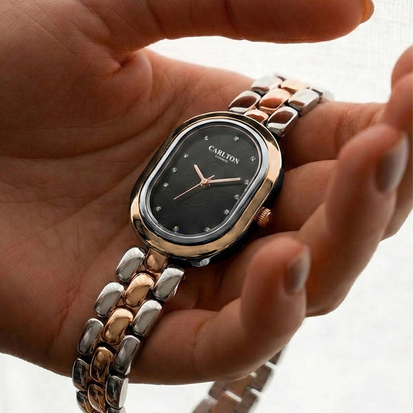 Carlton London Women Cecil Black Analog Watch CL-CEC-BLK