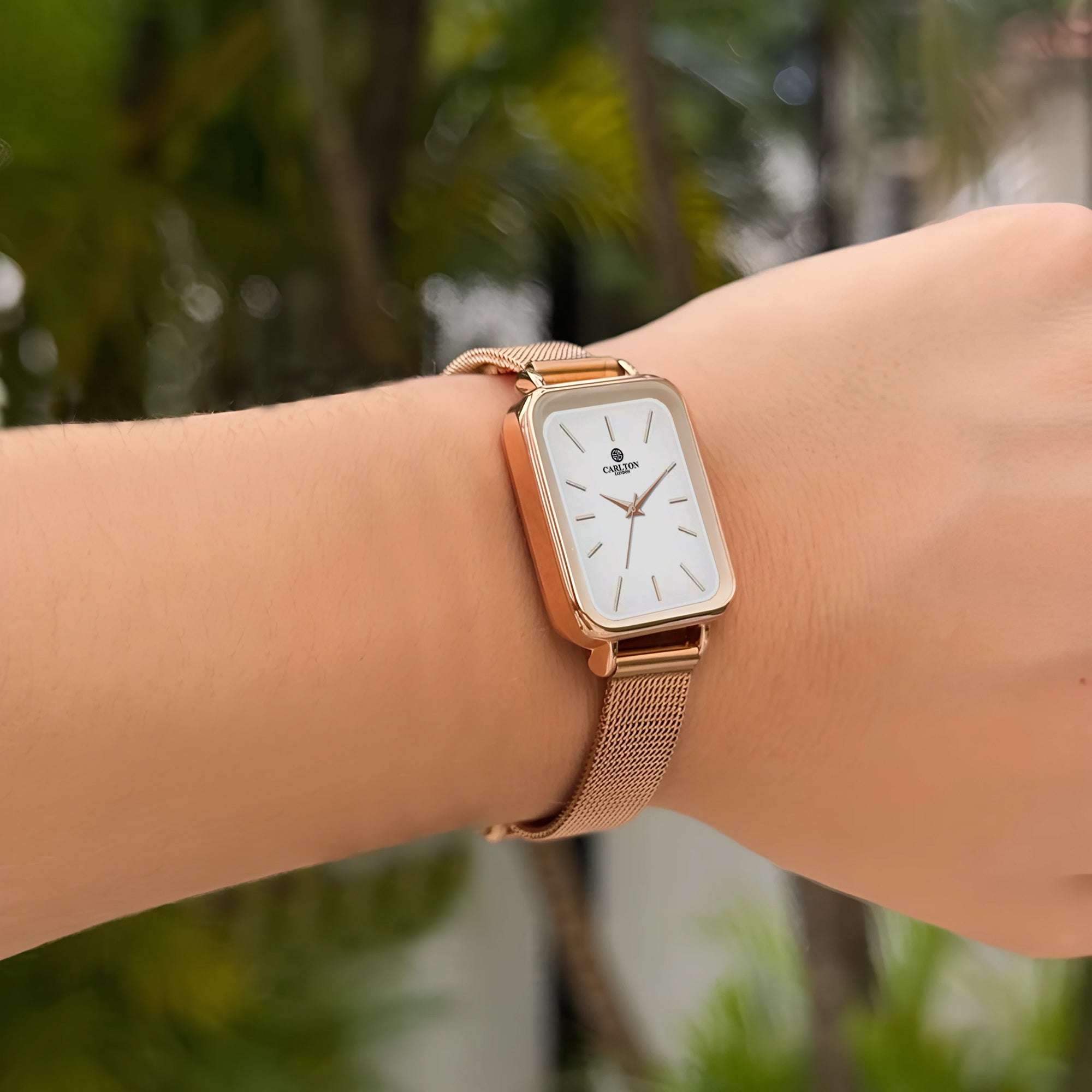 Diana Women White/Rose Gold Analog Watch