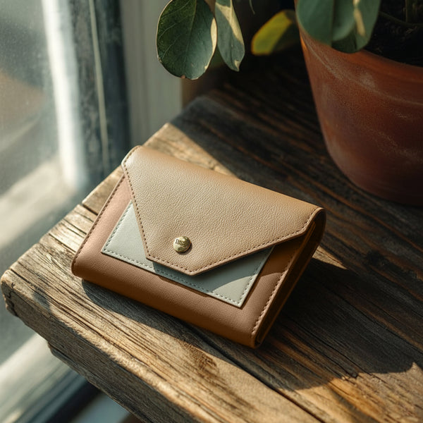 Carlton London Tan Colorblocked Two Fold Wallet - CLHB-31