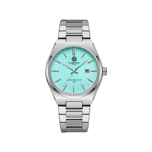 Alfred Men Pastel Blue / Silver Toned Analog Watch - CLMWT-04