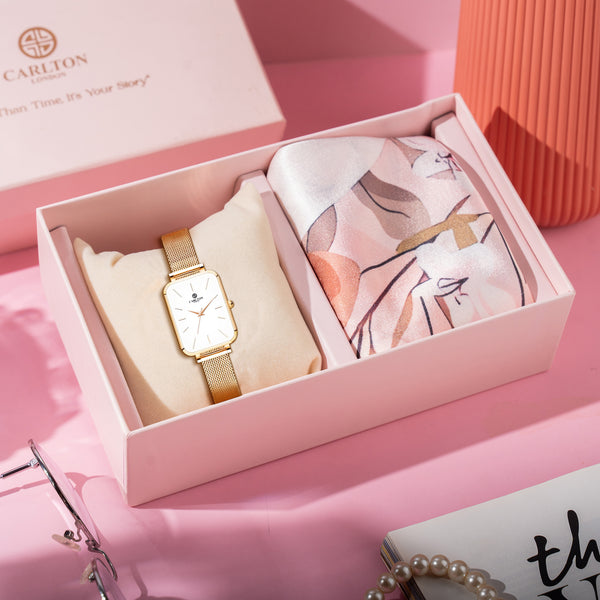 Carlton London Women Gift Set | Diana Watch & Scarf