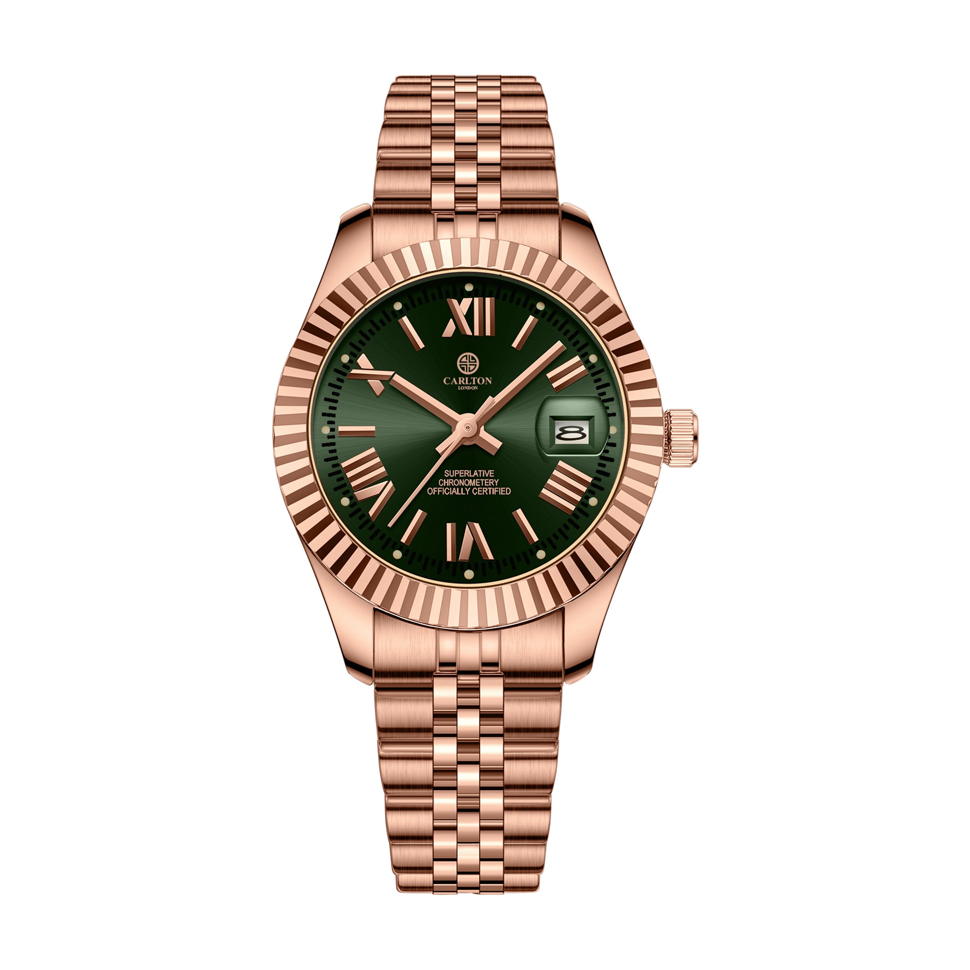 Harper: Green Stainless Steel Women Analog Watch