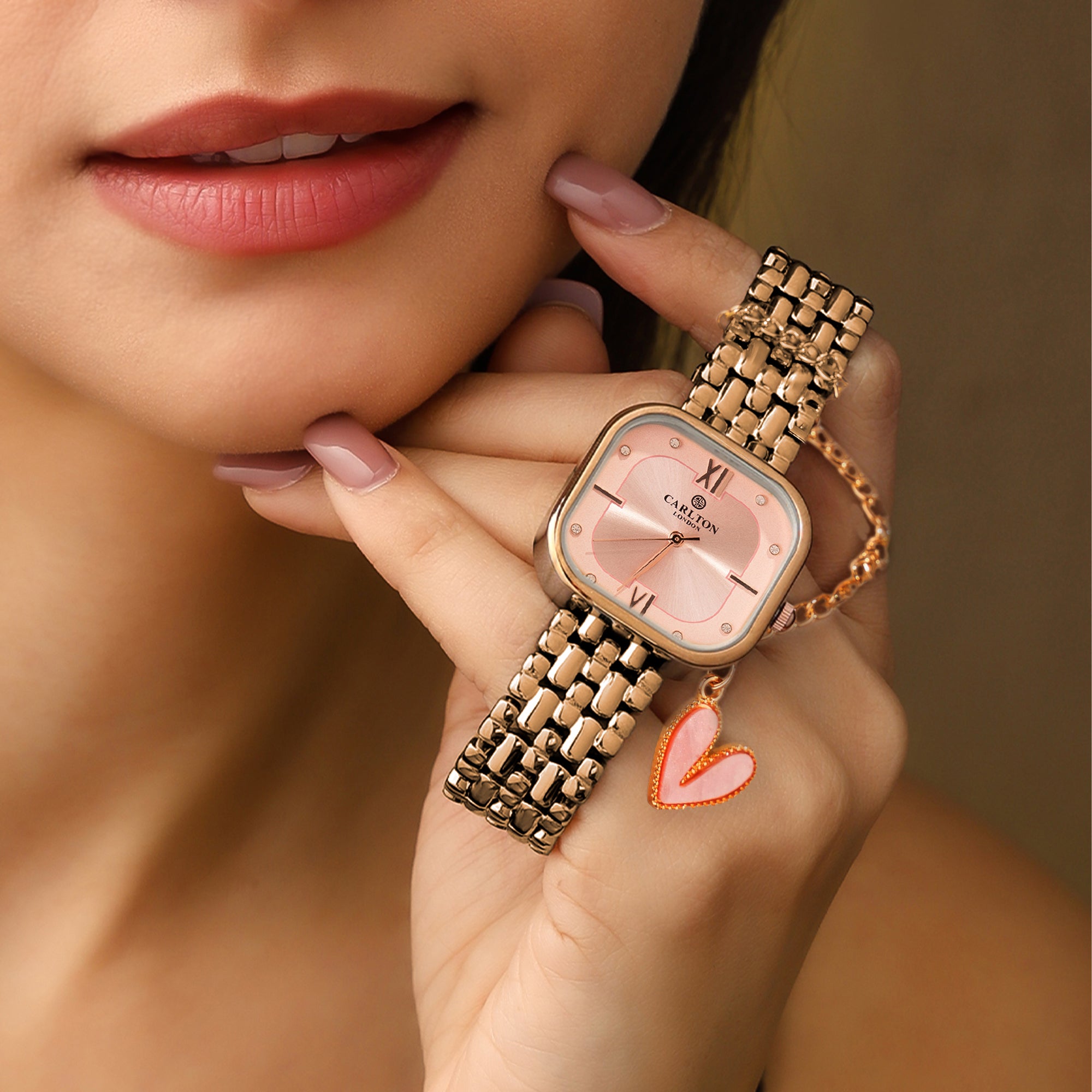 Chelsea: Women Rose Gold/Pink Stainless Steel Analog Watch - CLSSCPNK