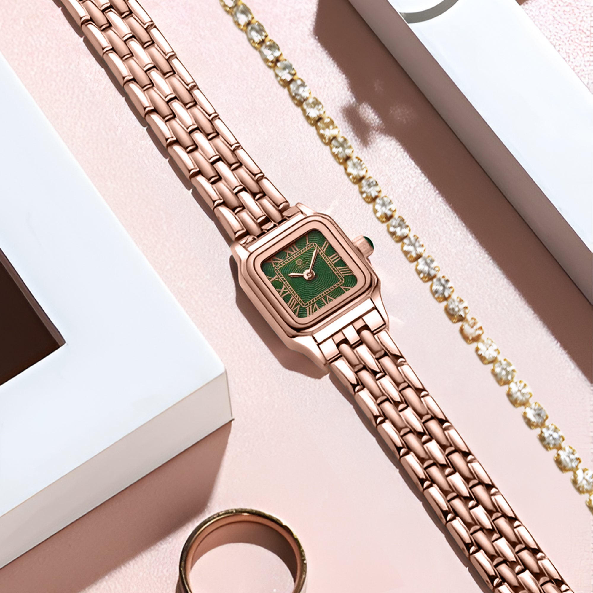 Chloe Mini Green Women Analog Watch + Bracelet - CLWWS-01