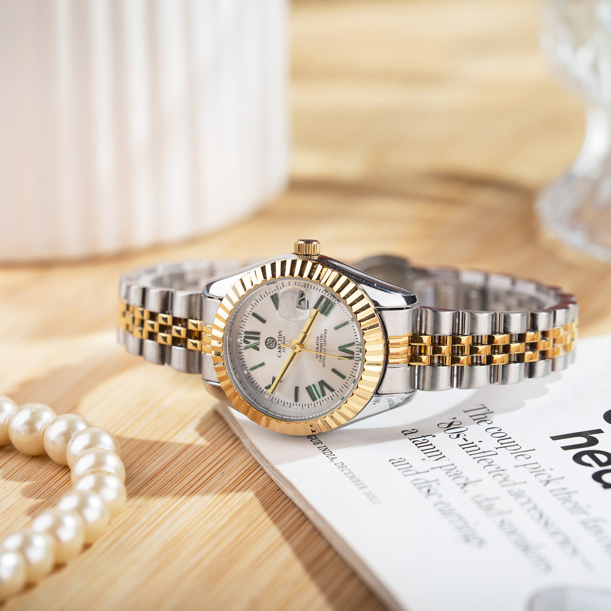 Harper: Mini White Stainless Steel Women Analog Watch - CLRLW-004