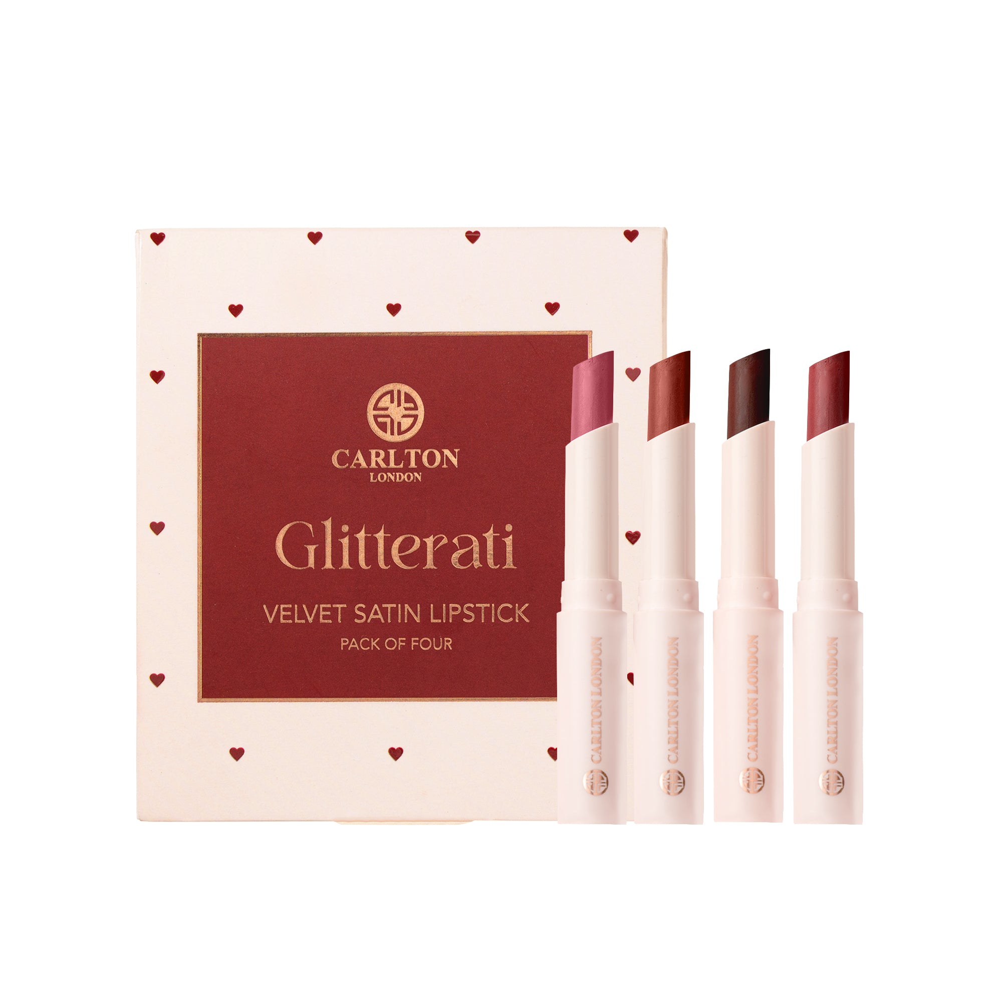 Glitterati Satin Smudge-Proof Lipstick (Pack of 4)