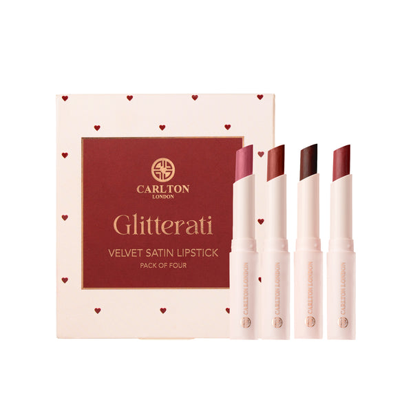 Glitterati: Pack of 4 Velvet Satin Stick Lipstick