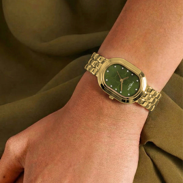 Carlton London Women Cecil Green Analog Watch CL-CEC-OG