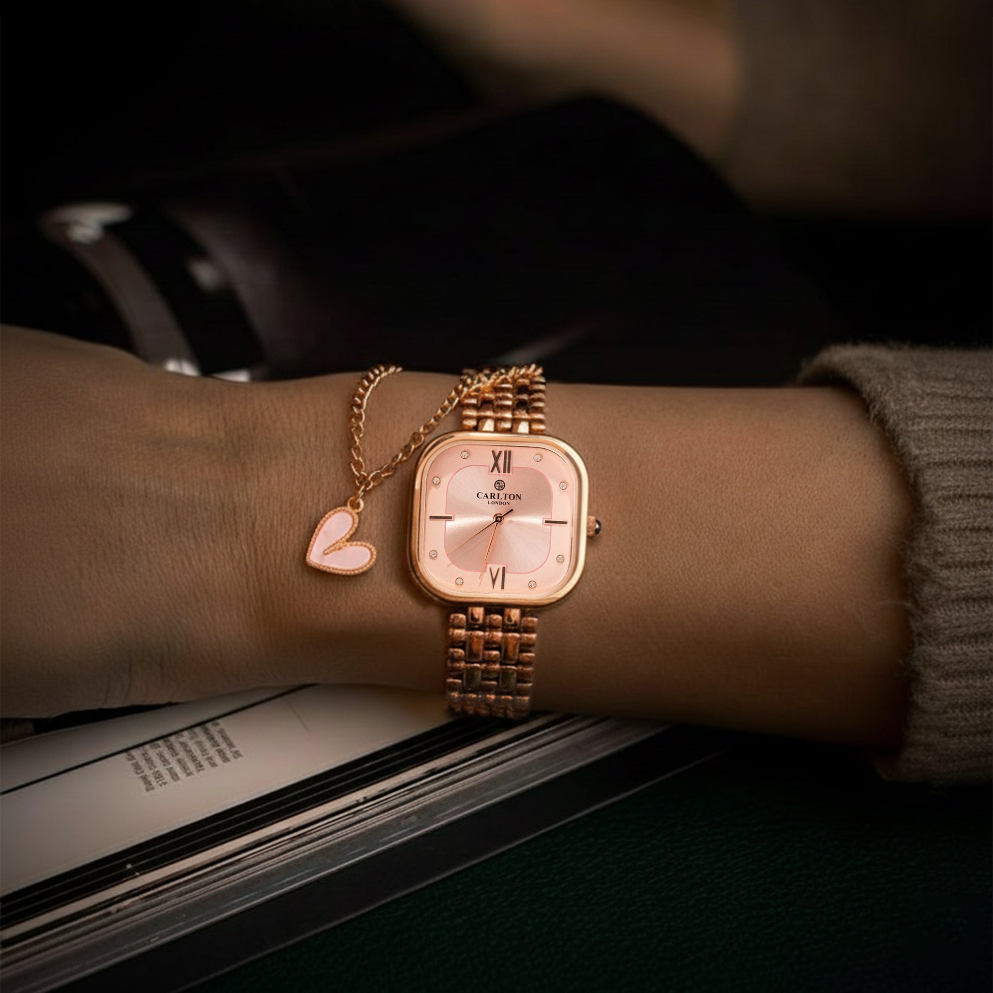 Chelsea: Women Rose Gold/Pink Stainless Steel Analog Watch