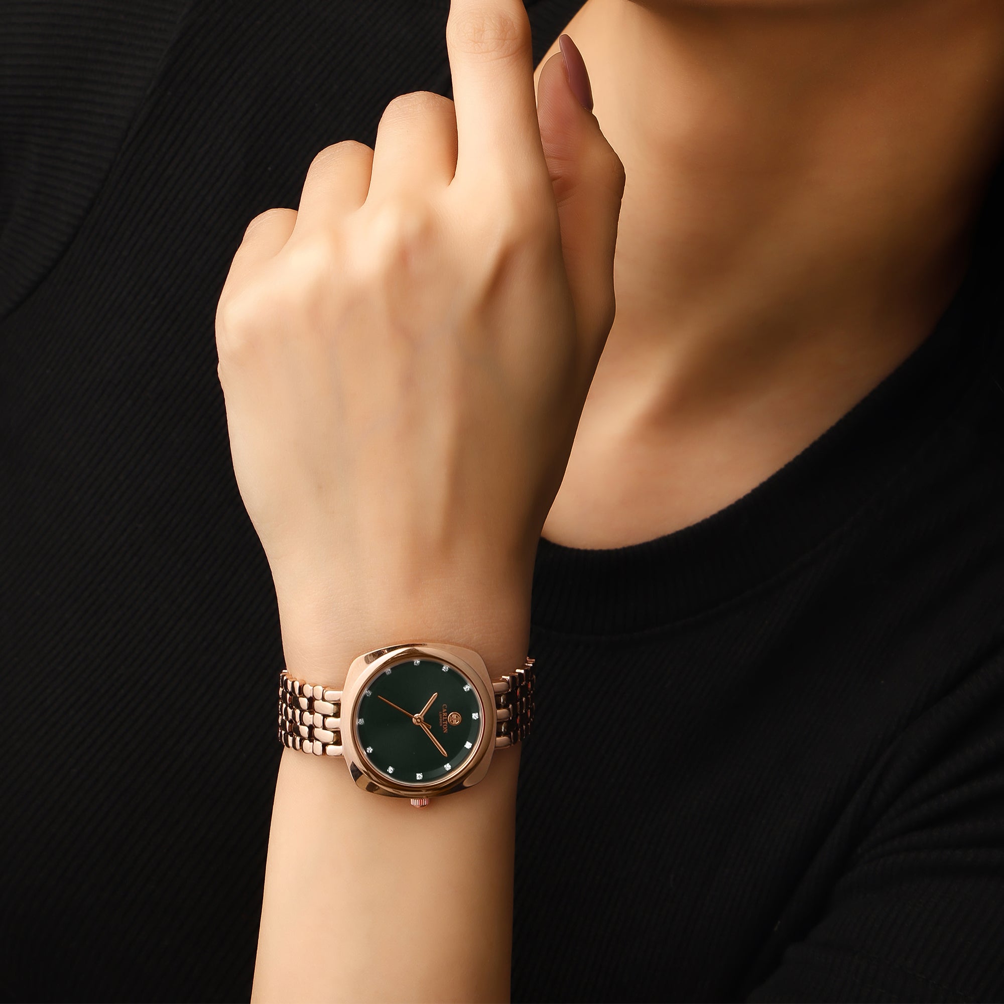 Carlton London Women Celeste Dark Green Analog Watch - CLW-CT-44