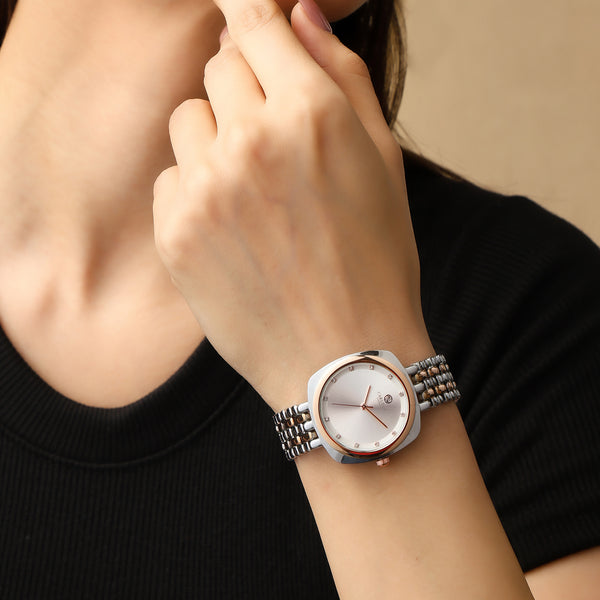 Carlton London Women Celeste Silver Analog Watch - CLW-CT-55