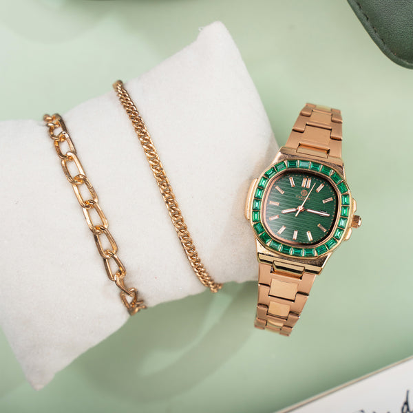 Grace Women Gift (Set of 3) - Analog Watch + 2 Bracelets