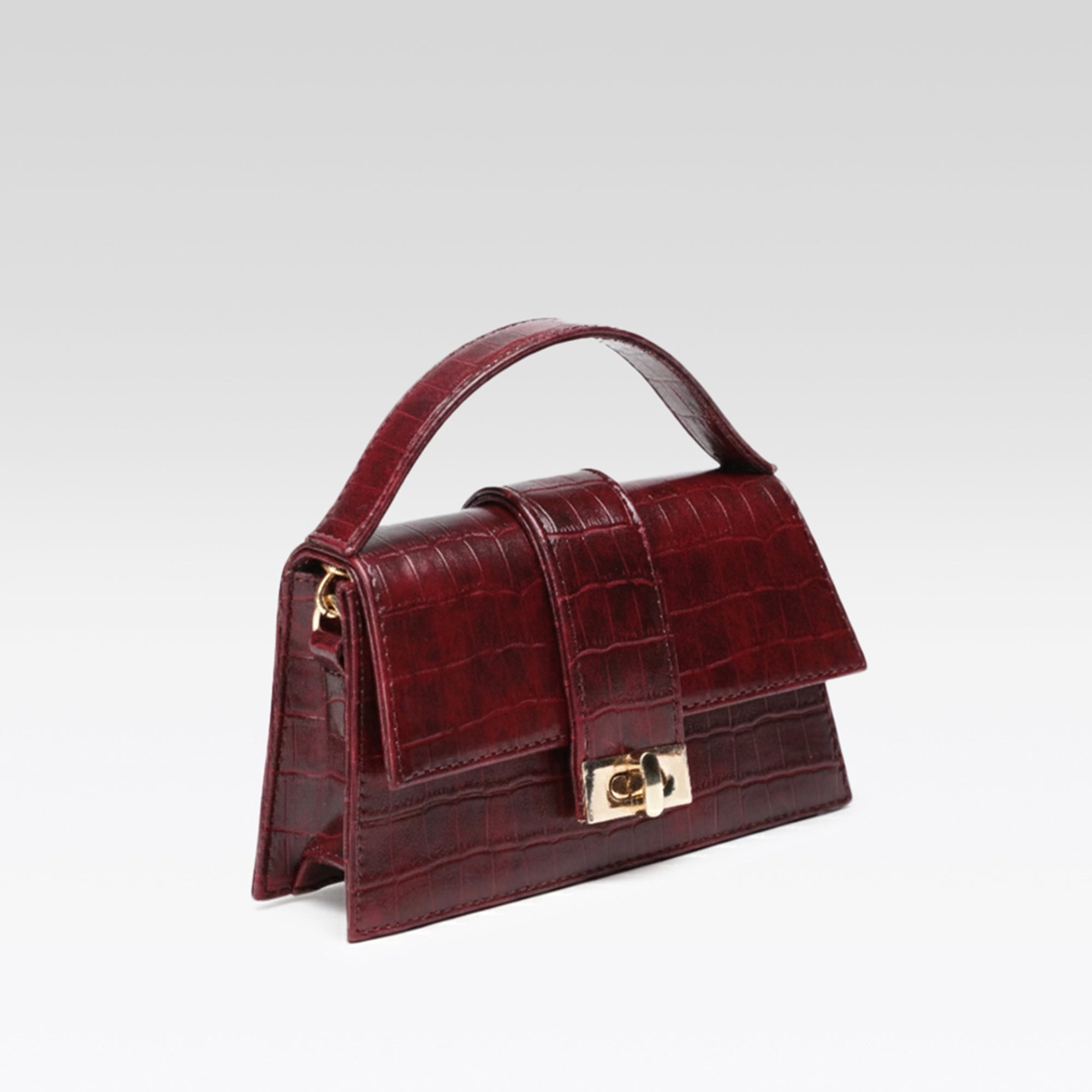 Carlton London Croc Textured Cherry Sling Bag - CLHB-05