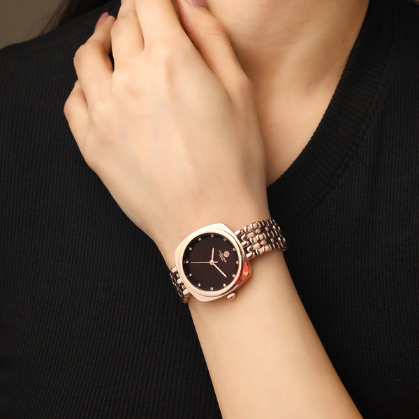 Carlton London Women Celeste Brown Analog Watch - CLW-CT-33