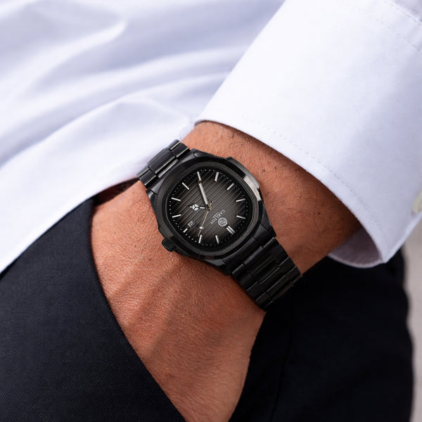 Arthur: Men's Black Stainless Steel Analog Watch - CLSBLKNM