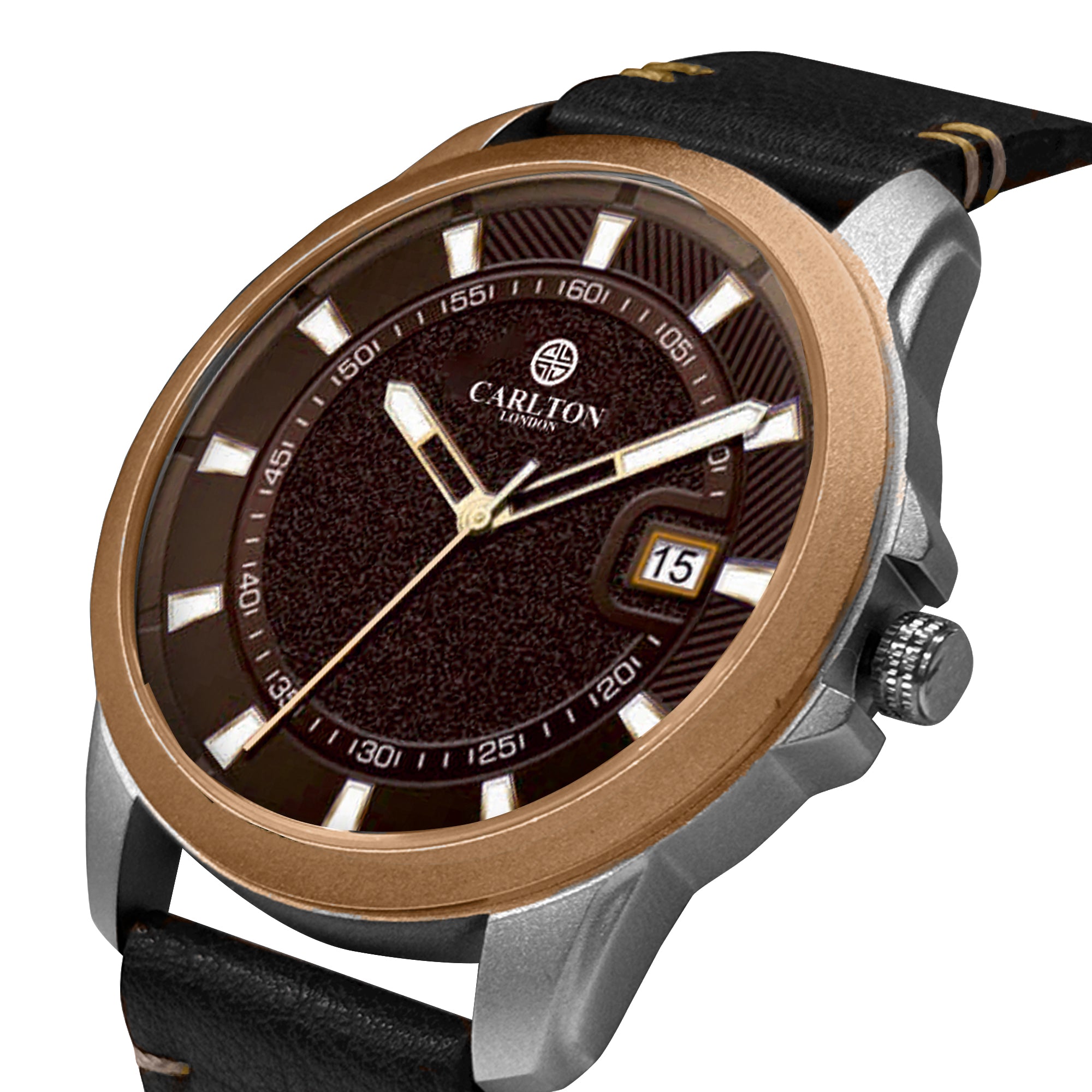 Duke Men Brown Leather Analog Watch