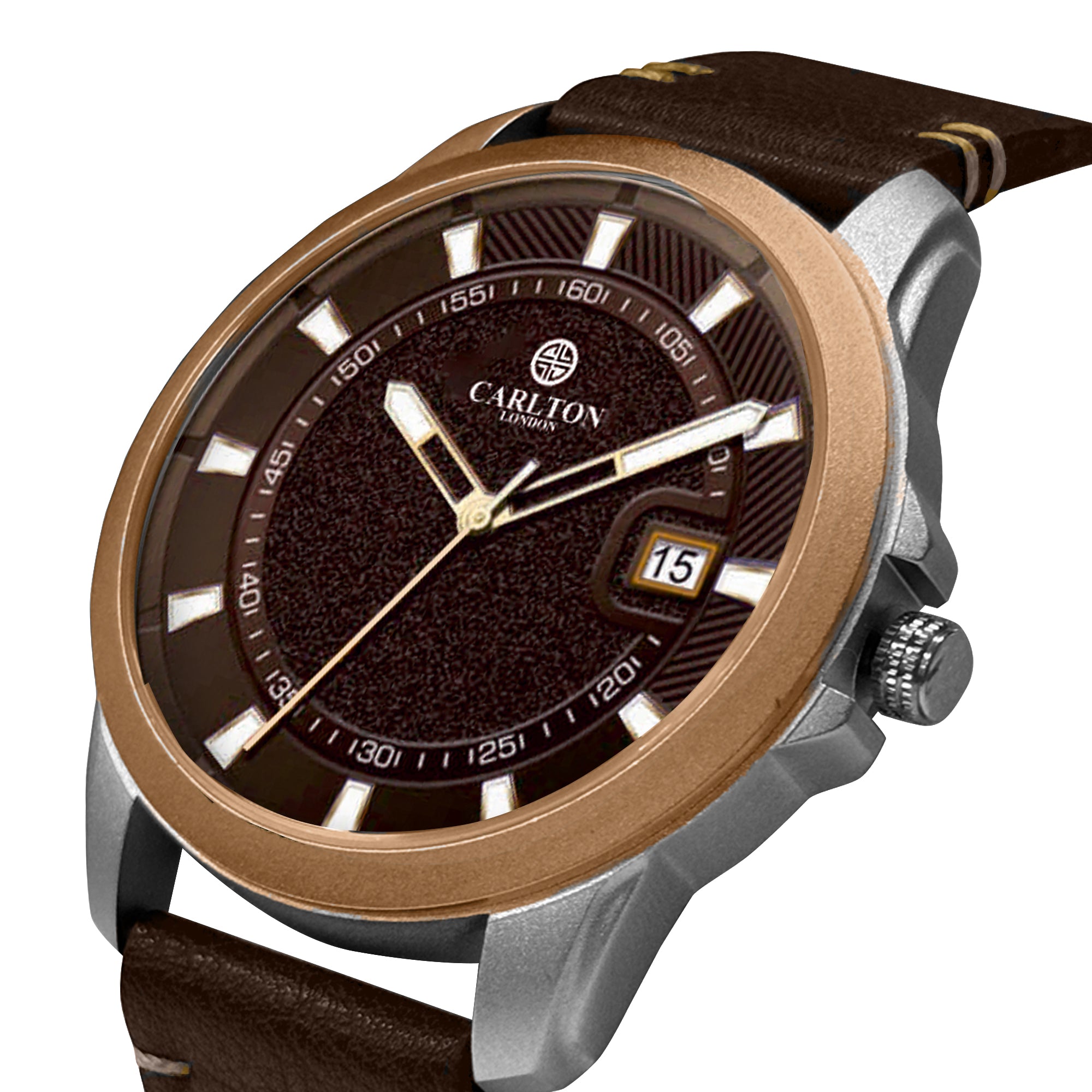 Duke Men Brown Leather Analog Watch