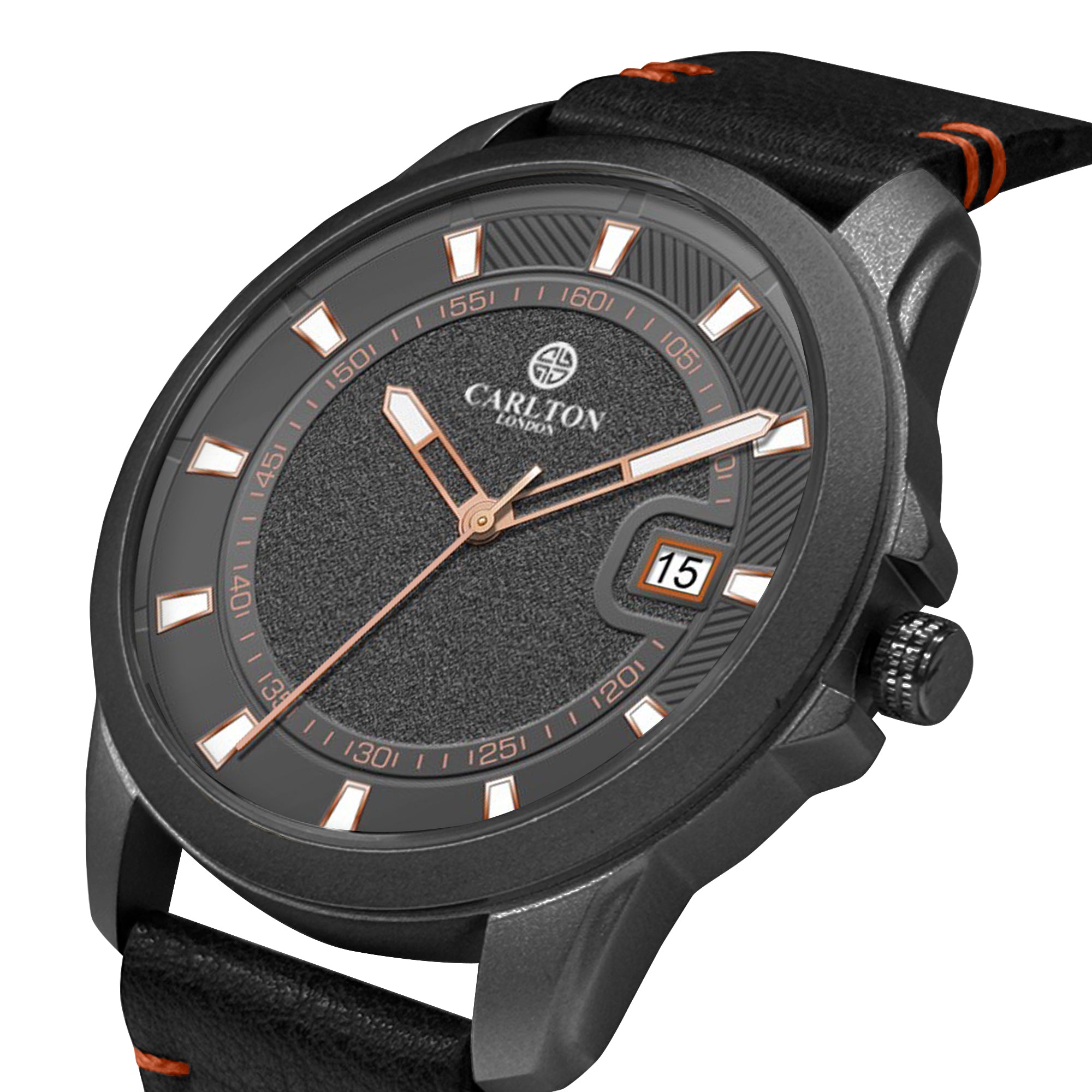 Duke Men Grey Leather Analog Watch