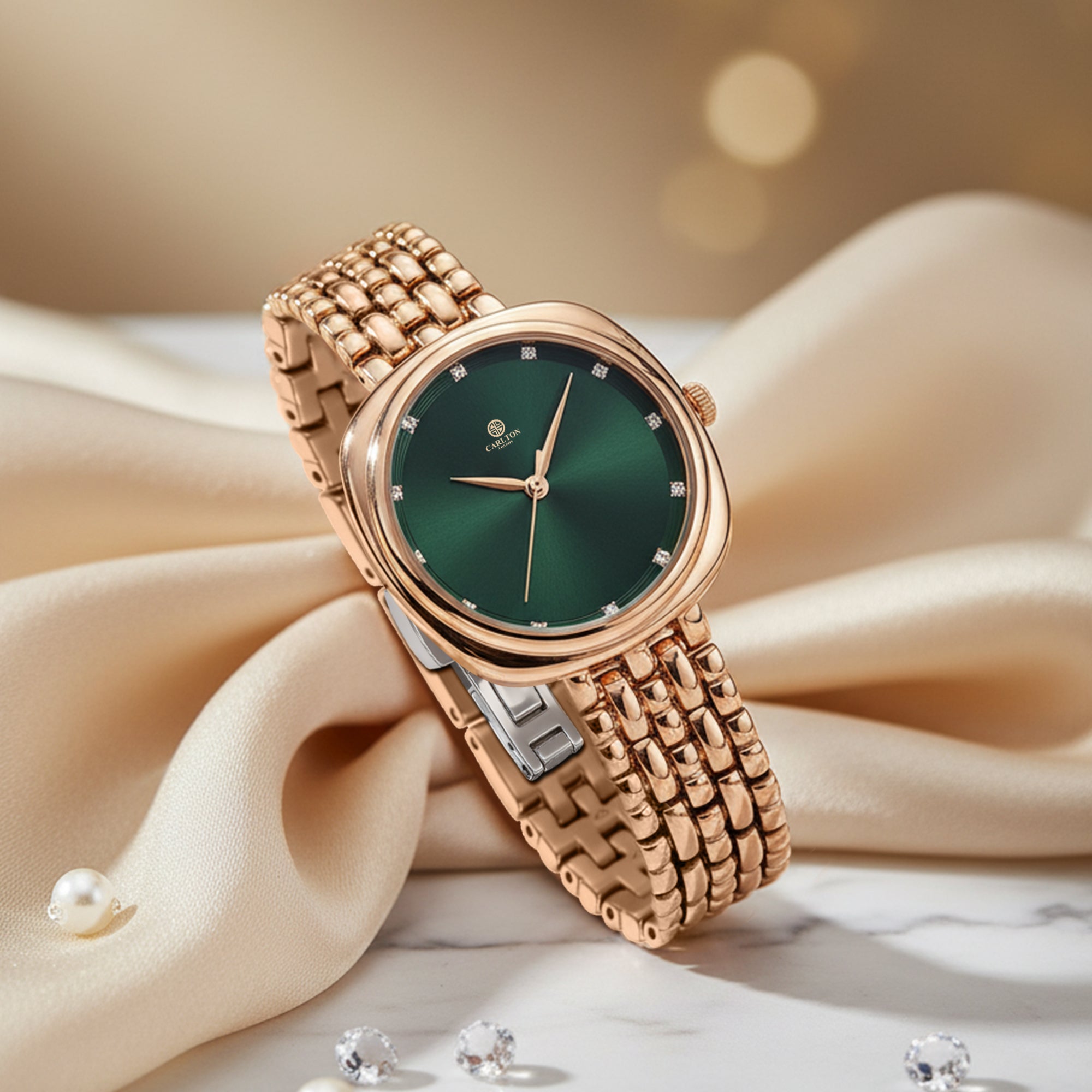 Carlton London Women Celeste Dark Green Analog Watch - CLW-CT-44