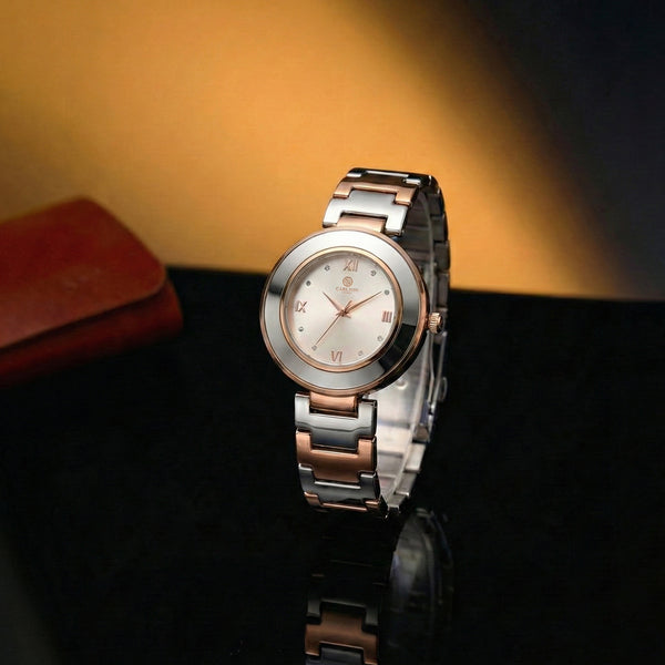 Carlton London Women Juliette Silver Analog Watch - CLW-JT-WHT